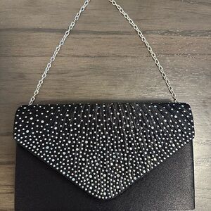 Sold - Elegant Black Rhinestone Clutch